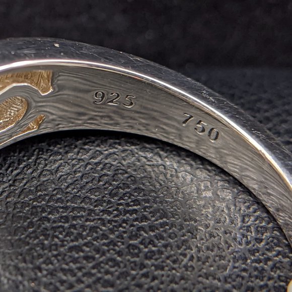 SOLD!!! - LAGOS Caviar Lux X-Wrap Diamond Ring in 18K & Sterling Silver - Picture 5 of 7